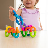 Plip Links - 10 anneaux arc-en-ciel en silicone