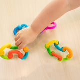 Plip Links - 10 anneaux arc-en-ciel en silicone